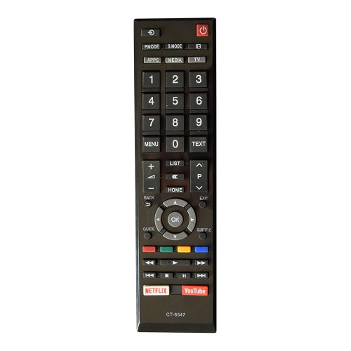 StraTG Remote Control, compatible with Toshiba 43U5865 49L5865 32L5865 32L5865EV 32L5865EA 32L5865EE 43U5965 50U5965 55U5965 Smart TV Screen CT-8547 Netflix Youtube buttons