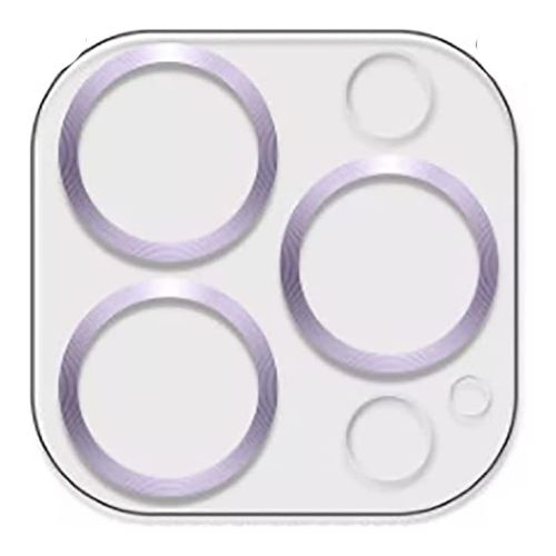 StraTG iPhone 14 Pro / 14 Pro Max Glass Camera Protector - High-Quality Glass to Protect Your Camera Lens - Clear and Purple