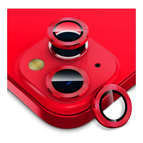 StraTG iPhone 13 Pro / 13 Pro Max / 14 Pro / 14 Pro Max Separate Camera Lens Protectors - Premium Tempered Glass to Protect Your Camera Lenses - Red