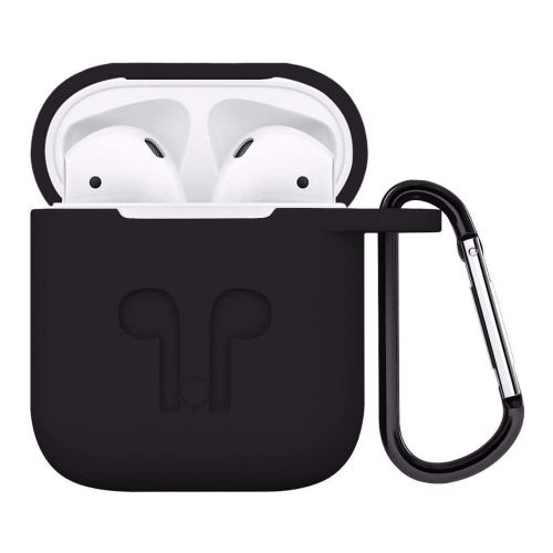 [MACO-700075] StraTG Airpods Silicone Case - Protective and Stylish Case - Black