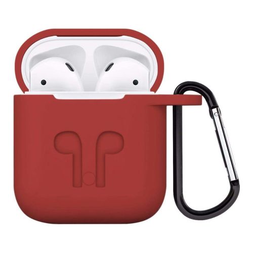 [MACO-700081] StraTG Airpods Silicone Case - Protective and Stylish Case - Red