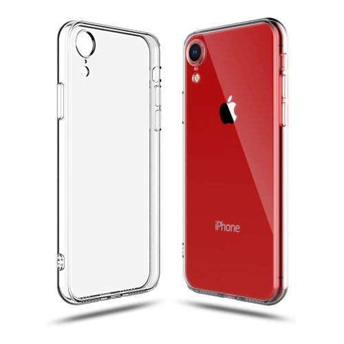 [MACO-700275] StraTG Transparent Silicon Cover for iPhone Xr - Slim and Protective Smartphone Case 