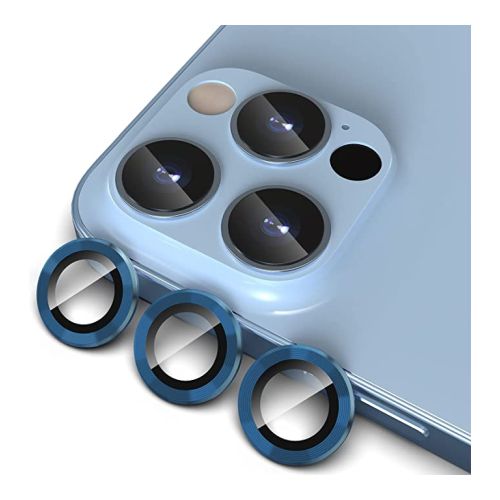 [MASP-700433] StraTG iPhone 13 Pro / 13 Pro Max / 14 Pro / 14 Pro Max Separate Camera Lens Protectors - Premium Tempered Glass to Protect Your Camera Lenses - Blue