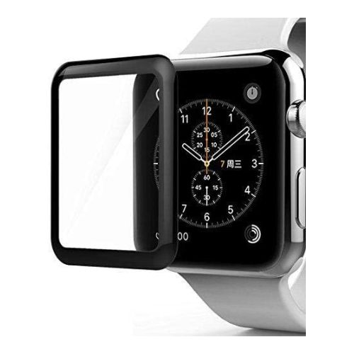 [MASP-700442] StraTG Apple iWatch 42mm Black Frame Watch Screen Protector - Protect Your Smartwatch Display