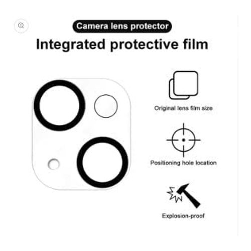 [MASP-700448] StraTG iPhone 14 / 14 Plus / 14 Max Glass Camera Protector - High-Quality Glass to Protect Your Camera Lens - Clear and Black