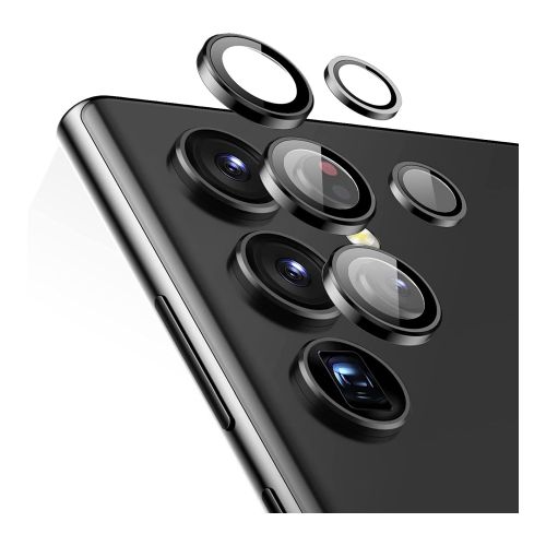 [MASP-700454] StraTG Samsung S22 Ultra Separate Camera Lens Protectors - Premium Tempered Glass to Protect Your Camera Lenses - Black