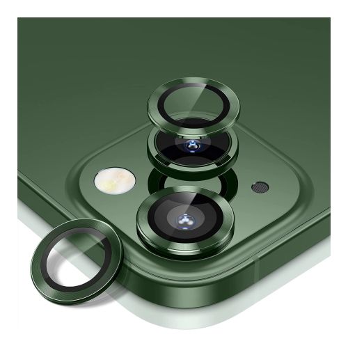 [MASP-700475] StraTG iPhone 14 / 14 Plus / 14 Max Separate Camera Lens Protectors - Premium Tempered Glass to Protect Your Camera Lenses - Dark Green