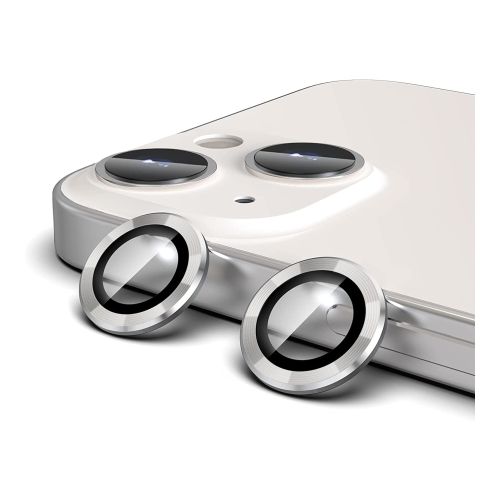 [MASP-700487] StraTG iPhone 14 / 14 Plus / 14 Max Separate Camera Lens Protectors - Premium Tempered Glass to Protect Your Camera Lenses - Silver