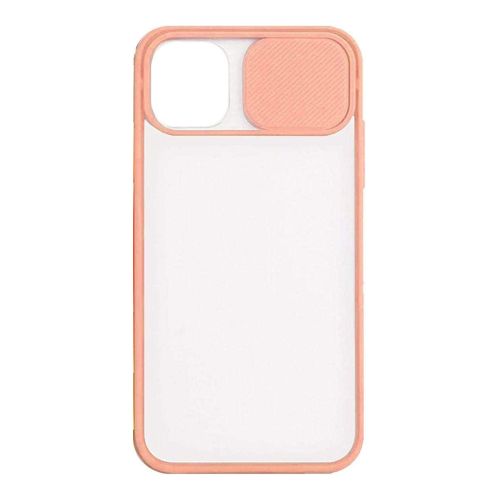 [MACO-700684] StraTG Clear and Pink Case with Sliding Camera Protector for iPhone 12 Mini - Stylish and Protective Smartphone Case