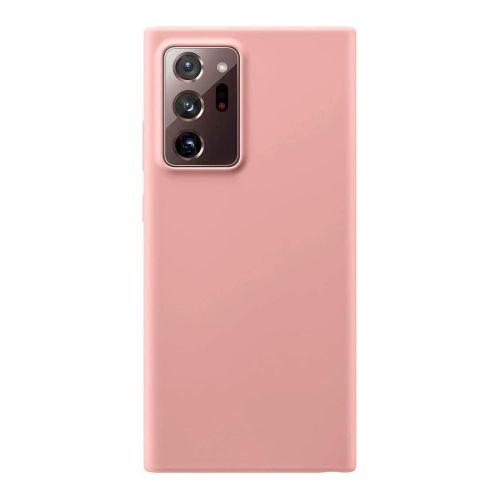 [MACO-702063] StraTG Light Pink Silicon Cover for Samsung Note 20 Ultra - Slim and Protective Smartphone Case 