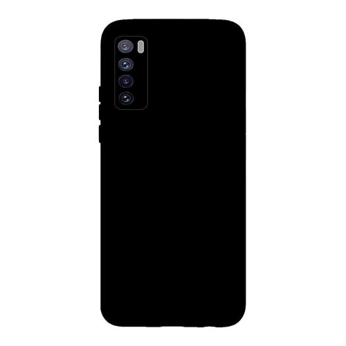 StraTG Black Silicon Cover for Huawei Nova 7 - Slim and Protective Smartphone Case with Camera Protection
