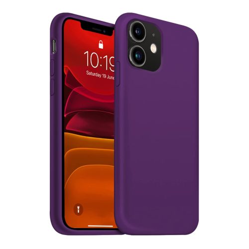StraTG Bright Purple Silicon Cover for iPhone 11 - Slim and Protective Smartphone Case 