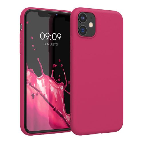 StraTG Fuchsia Silicon Cover for iPhone 11 - Slim and Protective Smartphone Case 