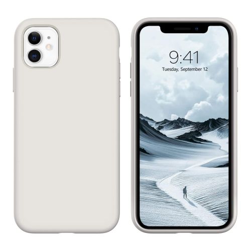 StraTG Off White Silicon Cover for iPhone 11 - Slim and Protective Smartphone Case 