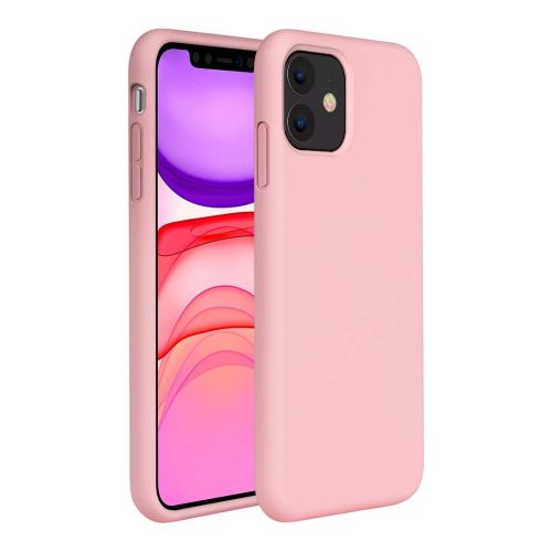StraTG Pink Silicon Cover for iPhone 11 - Slim and Protective Smartphone Case 