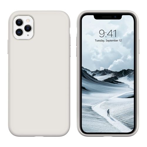 StraTG Off White Silicon Cover for iPhone 11 Pro - Slim and Protective Smartphone Case 