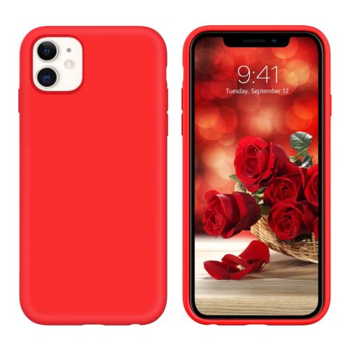 StraTG Red Silicon Cover for iPhone 11 - Slim and Protective Smartphone Case 