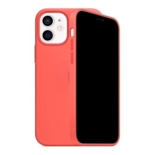 StraTG Coral Silicon Cover for iPhone 12 / 12 Pro - Slim and Protective Smartphone Case 
