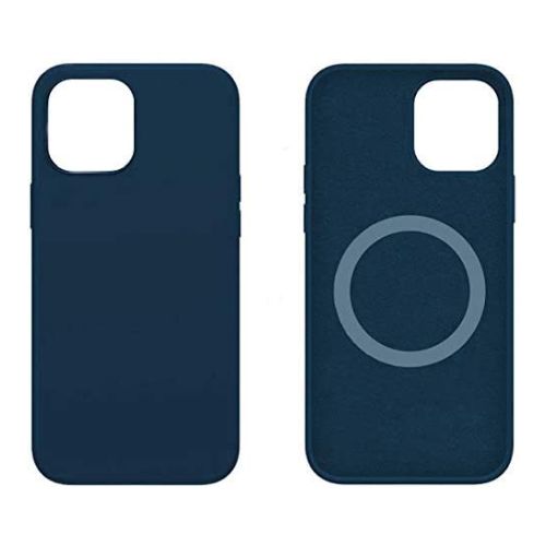 StraTG Navy Blue Silicon Cover for iPhone 12 Pro Max - Slim and Protective Smartphone Case 