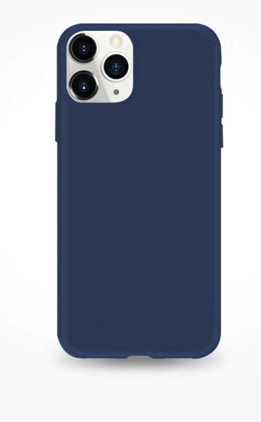 StraTG Navy Blue Silicon Cover for iPhone 12 Pro Max - Slim and Protective Smartphone Case 