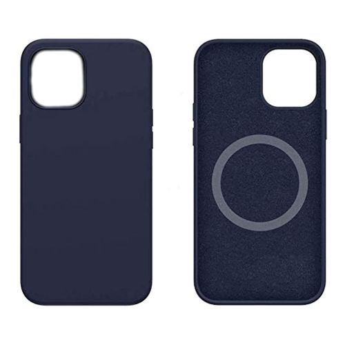 StraTG Navy Blue Silicon Cover for iPhone 12 Pro Max - Slim and Protective Smartphone Case 