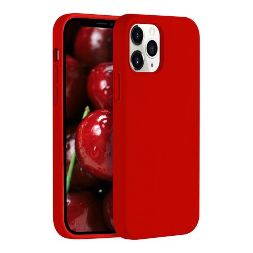 StraTG Red Silicon Cover for iPhone 13 Pro - Slim and Protective Smartphone Case 