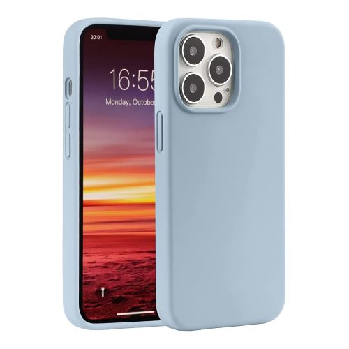 StraTG Light Blue Silicon Cover for iPhone 13 Pro Max - Slim and Protective Smartphone Case 