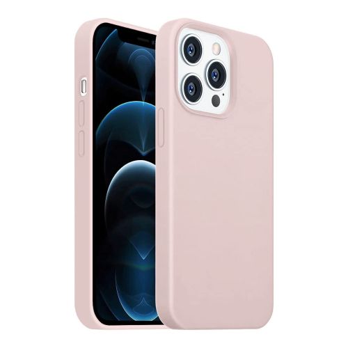 StraTG Pink Sand Silicon Cover for iPhone 13 Pro Max - Slim and Protective Smartphone Case 
