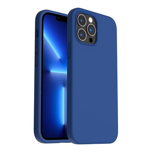 StraTG Royal Blue Silicon Cover for iPhone 13 Pro Max - Slim and Protective Smartphone Case 