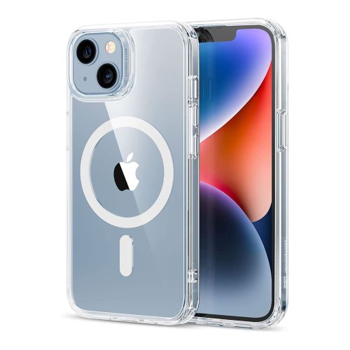 StraTG Transparent Gorilla Case for iPhone 14 Compatible with Wireless Charging Clear and Protective Smartphone Case 