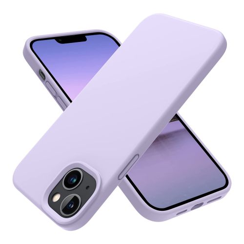 StraTG Light Purple Silicon Cover for iPhone 14 - Slim and Protective Smartphone Case 