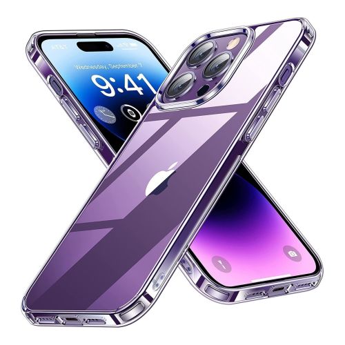 StraTG Transparent Silicon Cover for iPhone 14 Pro Max - Slim and Protective Smartphone Case 