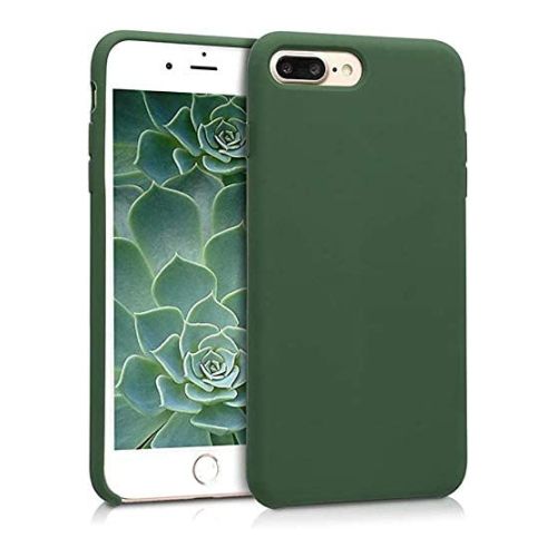 StraTG Dark Green Silicon Cover for iPhone 7 Plus / 8 Plus - Slim and Protective Smartphone Case 