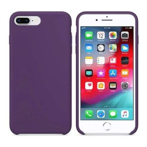 StraTG Dark Purple Silicon Cover for iPhone 7 Plus / 8 Plus - Slim and Protective Smartphone Case 
