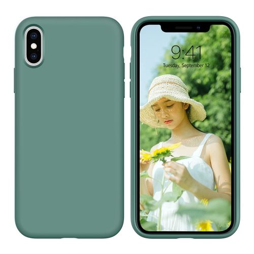 StraTG Cactus Green Silicon Cover for iPhone X / Xs - Slim and Protective Smartphone Case 