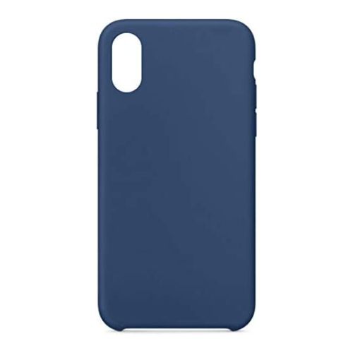 StraTG Navy Blue Silicon Cover for iPhone X / Xs - Slim and Protective Smartphone Case 