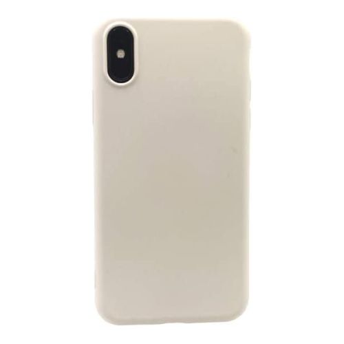 StraTG Off White Silicon Cover for iPhone X / Xs - Slim and Protective Smartphone Case 