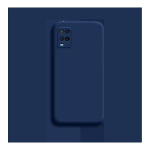 StraTG Navy Blue Silicon Cover for Oppo A54 - Slim and Protective Smartphone Case with Camera Protection