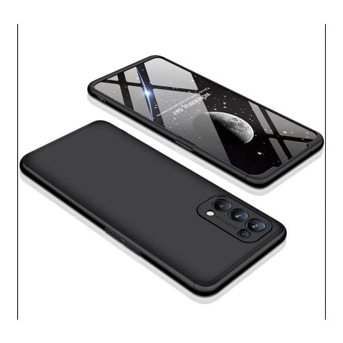 StraTG Black Silicon Cover for Oppo Reno 5 4G / Reno 5 5G - Slim and Protective Smartphone Case 