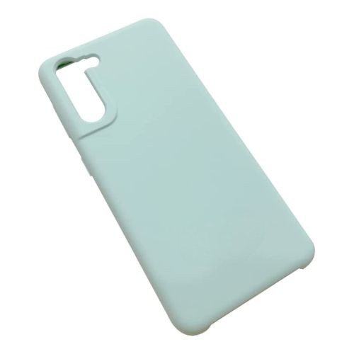 StraTG Mint Blue Silicon Cover for Samsung S21 Fe - Slim and Protective Smartphone Case 