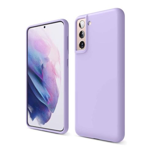 StraTG Light Purple Silicon Cover for Samsung S21 Plus - Slim and Protective Smartphone Case 