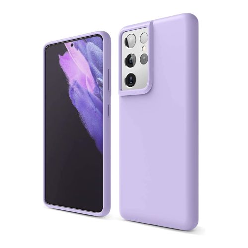 StraTG Light Purple Silicon Cover for Samsung S21 Ultra - Slim and Protective Smartphone Case 