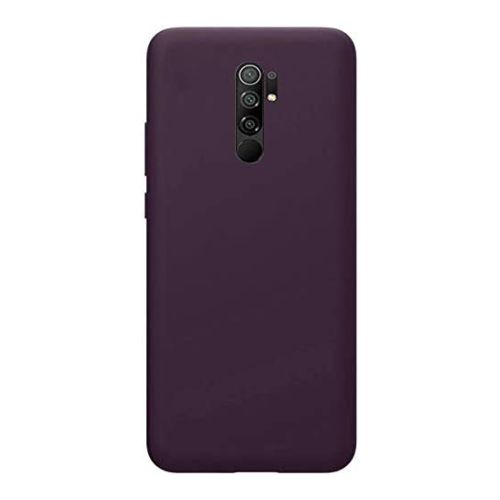 StraTG Dark Purple Silicon Cover for Xiaomi Redmi 9 - Slim and Protective Smartphone Case 