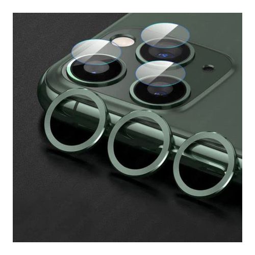 StraTG iPhone 13 Pro / 13 Pro Max / 14 Pro / 14 Pro Max Separate Camera Lens Protectors - Premium Tempered Glass to Protect Your Camera Lenses - Dark Green