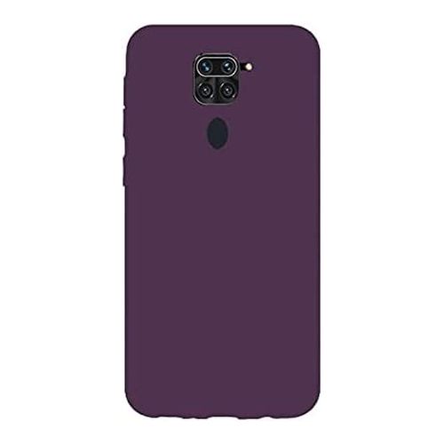 StraTG Dark Purple Silicon Cover for Xiaomi Redmi Note 9 / Redmi 10X 4G - Slim and Protective Smartphone Case 