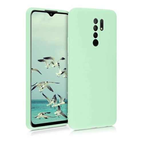 StraTG Mint Green Silicon Cover for Xiaomi Redmi 9 - Slim and Protective Smartphone Case 