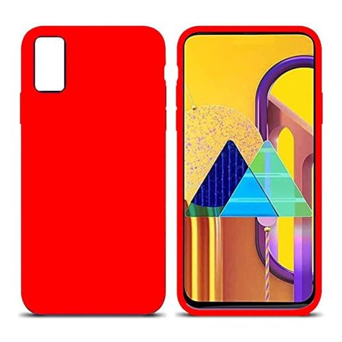 StraTG Red Silicon Cover for Samsung A31 - Slim and Protective Smartphone Case 