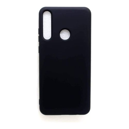 StraTG Black Silicon Cover for Huawei Y6P 2020 - Slim and Protective Smartphone Case 