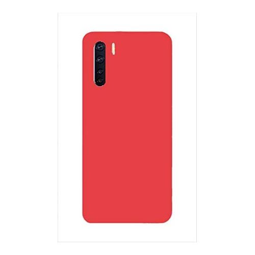 StraTG Red Silicon Cover for Oppo Reno 3 - Slim and Protective Smartphone Case 