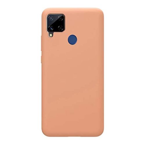 StraTG Salmon Silicon Cover for Realme C15 / C12 / Narzo 20 - Slim and Protective Smartphone Case 